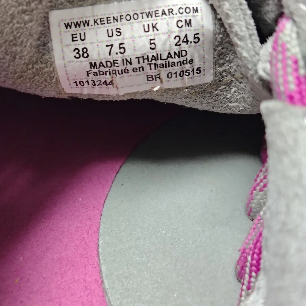 Keen Sandals Womens 7.5 Gray Pink Uneek Cord Outdoor Hiking Water Shoes